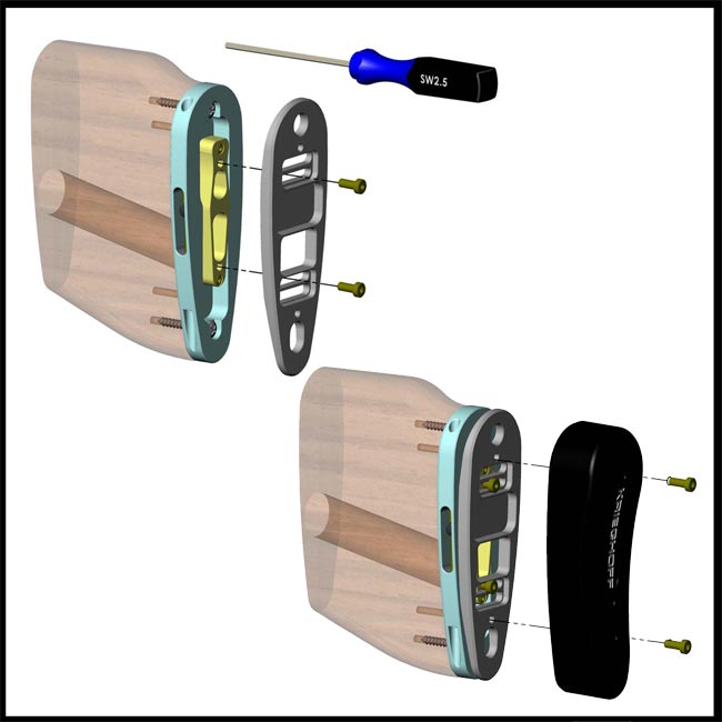 Krieghoff Pad Adjuster Unit (Gring to Fit)
