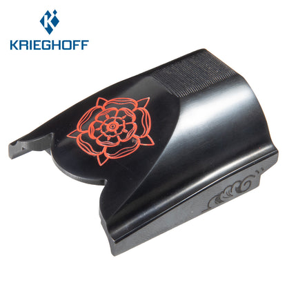 K-80 Top Latch, Blued with Red Tudor Rose