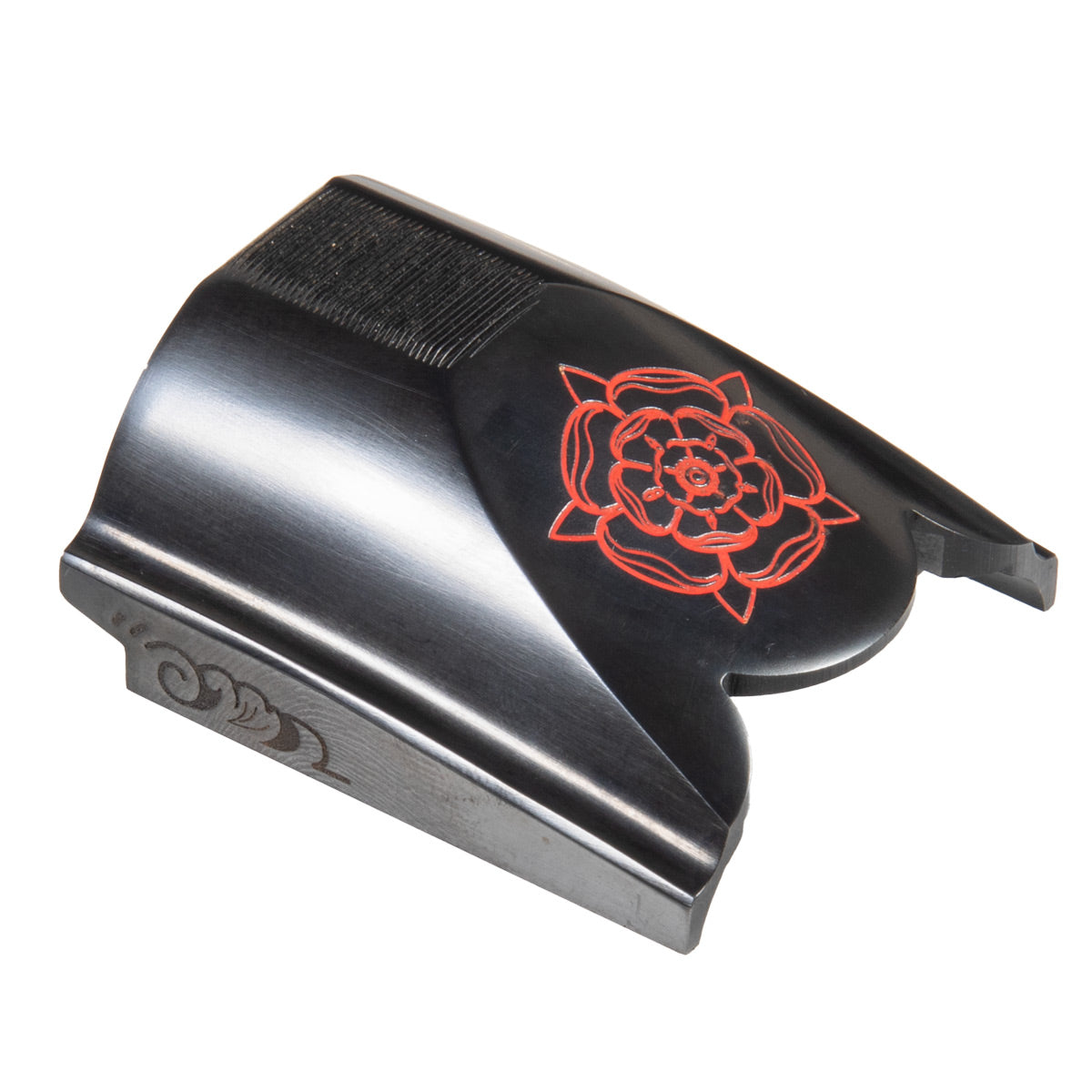 K-80 Top Latch, Blued with Red Tudor Rose