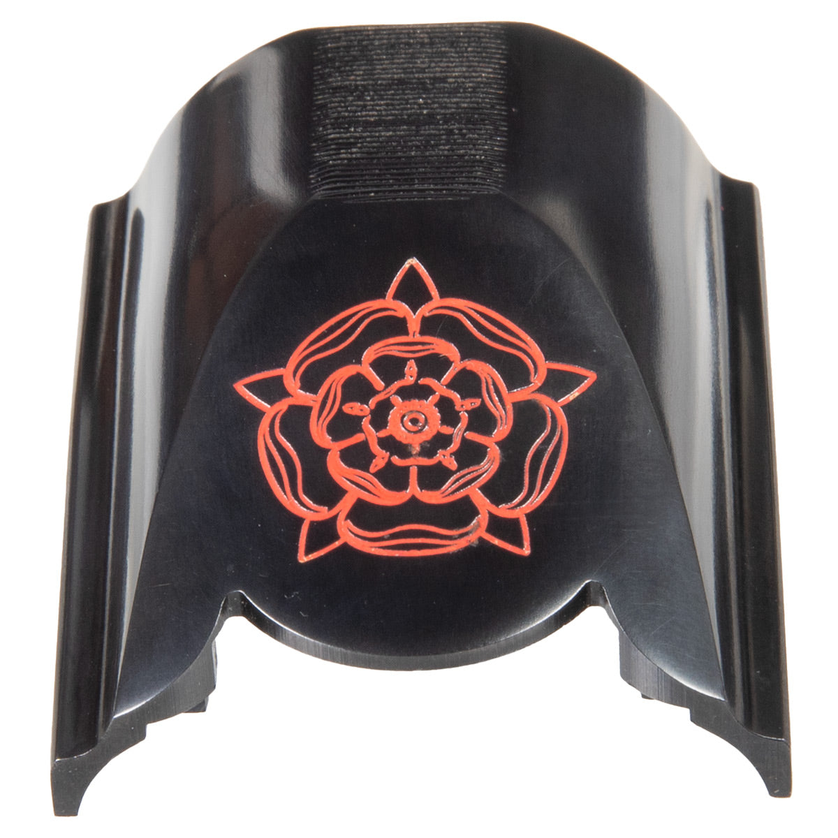 K-80 Top Latch, Blued with Red Tudor Rose