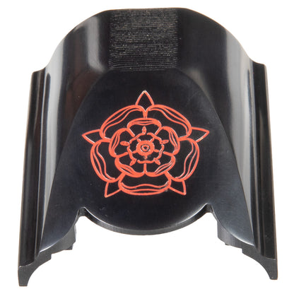 K-80 Top Latch, Blued with Red Tudor Rose