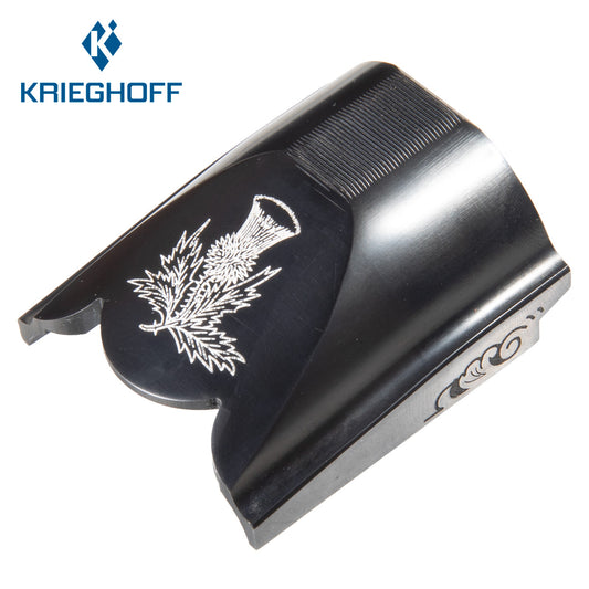 K-80 Top Latch, Blued with White Scottish Thistle