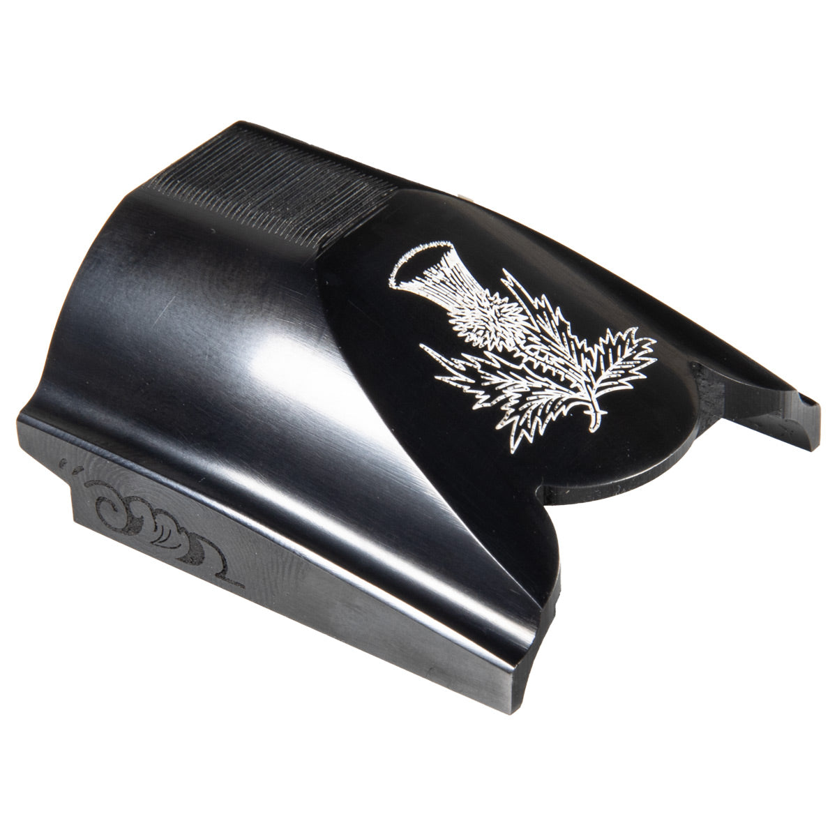 K-80 Top Latch, Blued with White Scottish Thistle