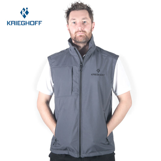 Krieghoff Soft Shell Body Warmer - Grey/Black