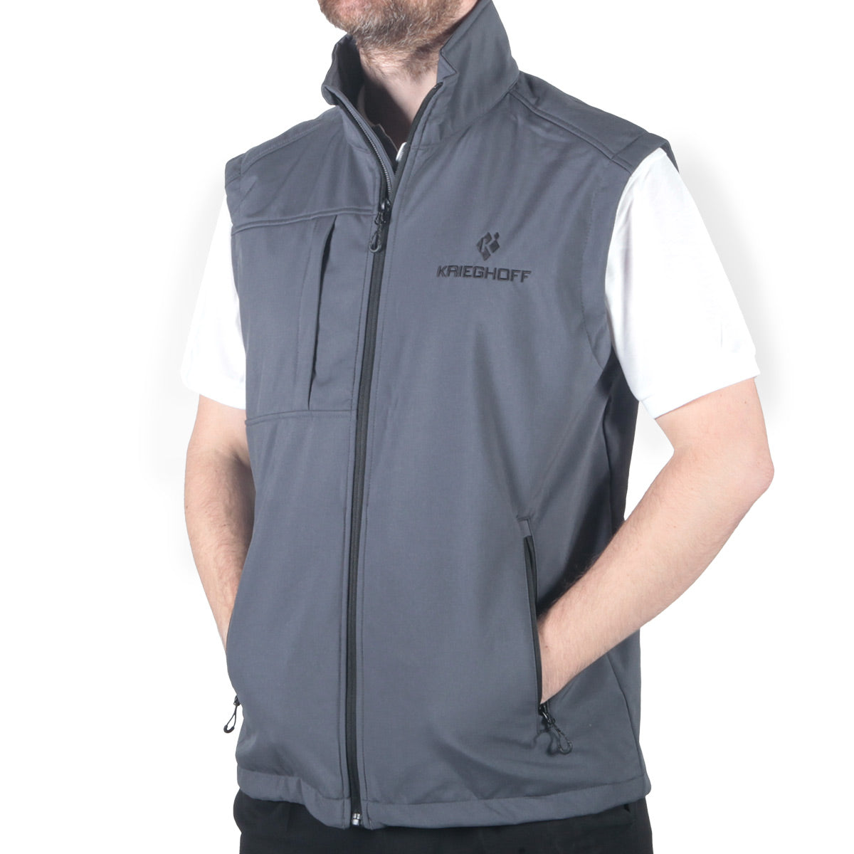 Krieghoff Soft Shell Body Warmer - Grey/Black