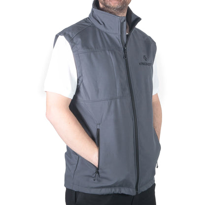 Krieghoff Soft Shell Body Warmer - Grey/Black