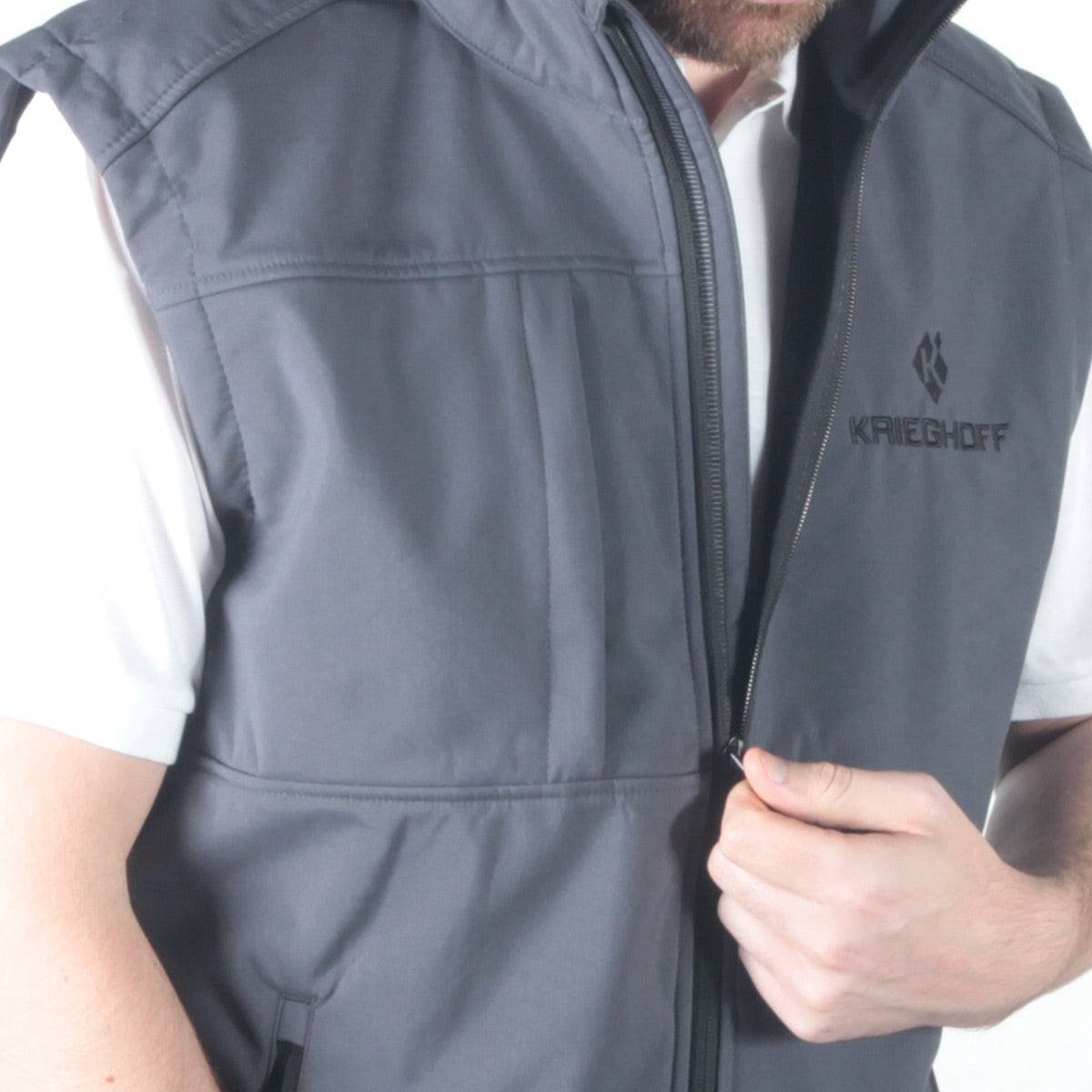 Krieghoff Soft Shell Body Warmer - Grey/Black