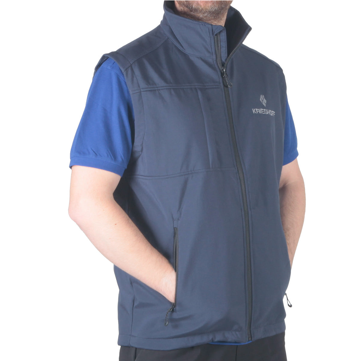 Krieghoff Soft Shell Body Warmer - Navy/Grey