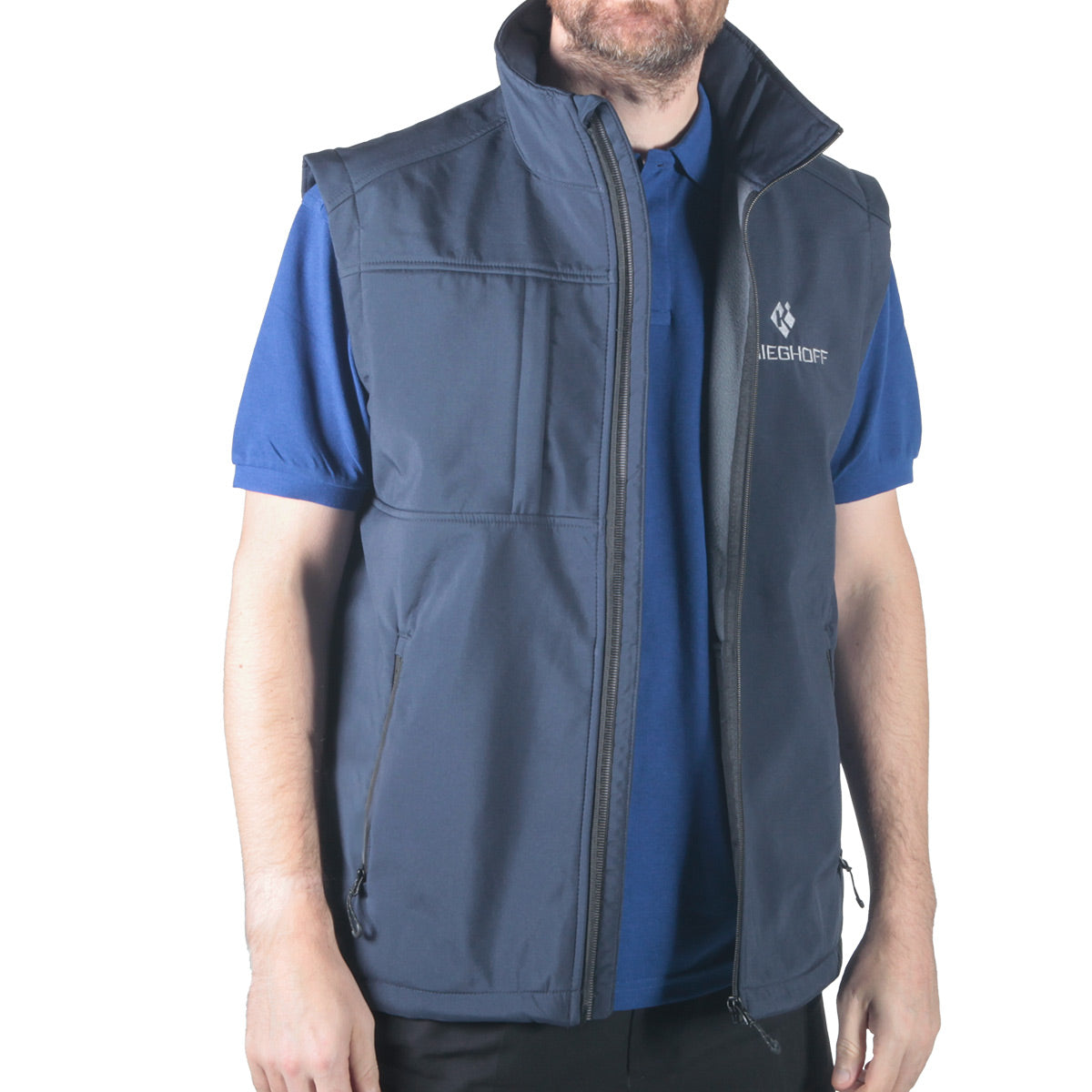 Krieghoff Soft Shell Body Warmer - Navy/Grey