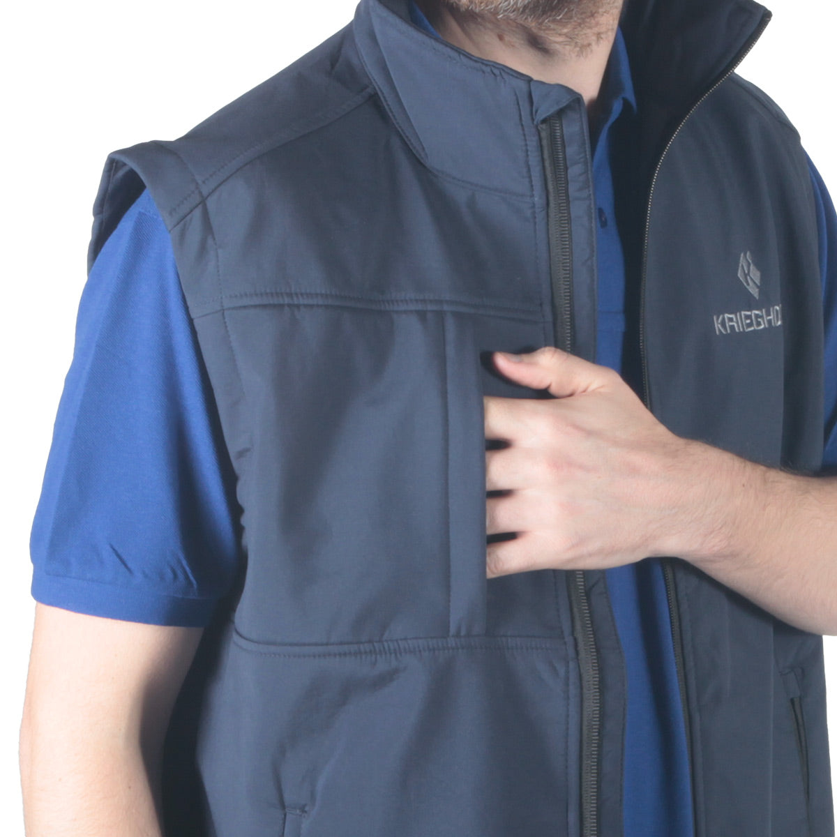 Krieghoff Soft Shell Body Warmer - Navy/Grey