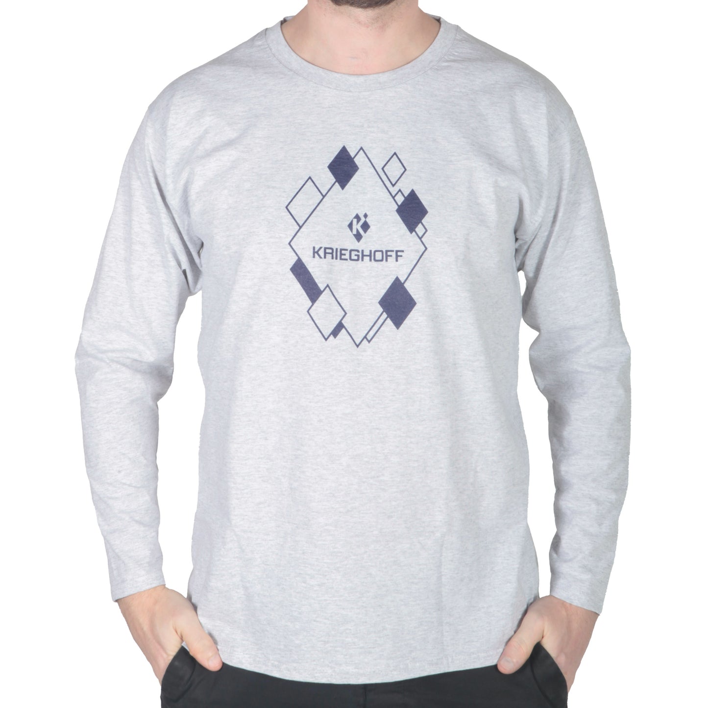 Krieghoff Diamond Long Sleeved T-Shirt - Heather Grey