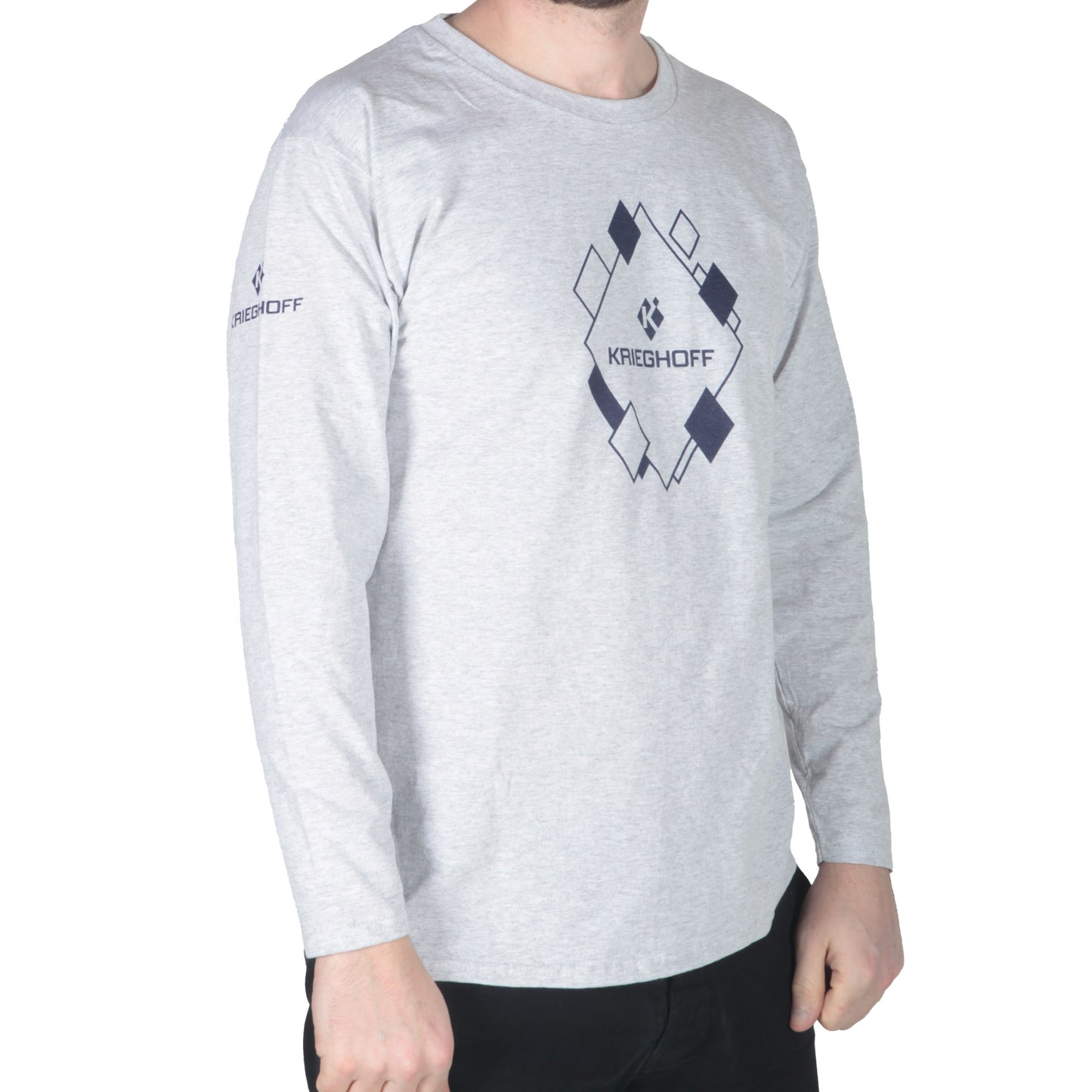 Krieghoff Diamond Long Sleeved T-Shirt - Heather Grey