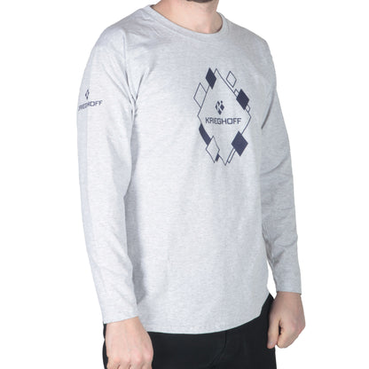 Krieghoff Diamond Long Sleeved T-Shirt - Heather Grey